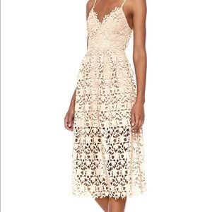 ASTR the label Lace Fit & Flare Midi Dress